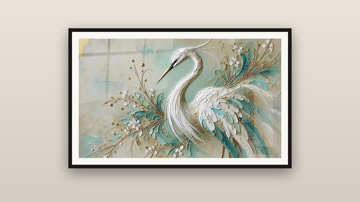 Tableau encadré sur un mur : Légèreté Sublime