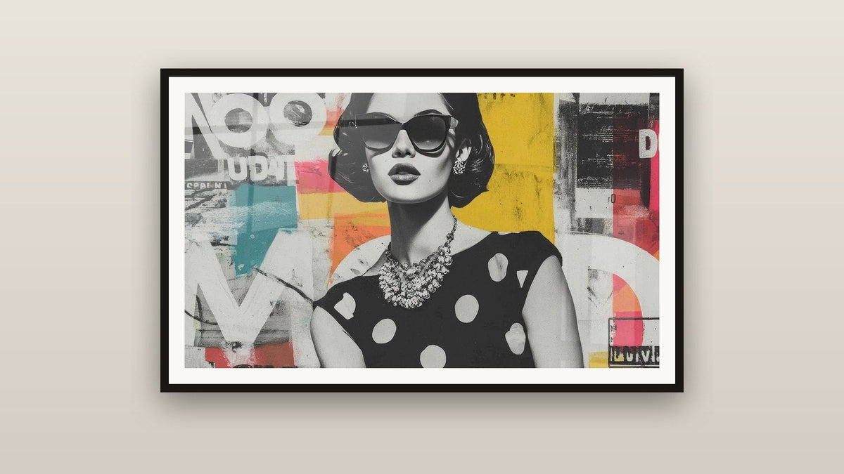 Tableau encadré sur un mur : Femme Vintage
