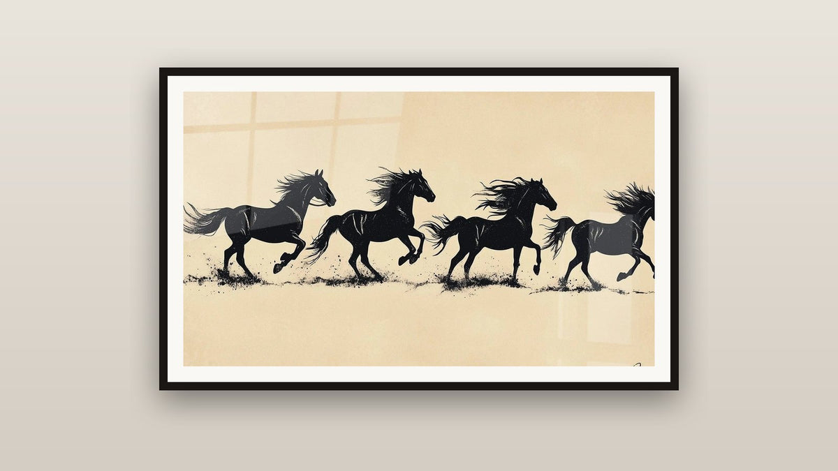 Tableau encadré sur un mur