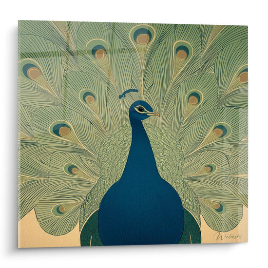 Tableau Paon - Majesté Art Déco - Edition Art déco