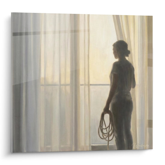 Tableau Silhouette Féminine - Lumière Matinale - Edition Corde à sauter