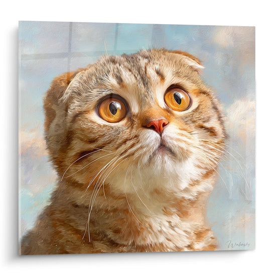 Tableau Chat Scottish Fold Regard Expressif - Yeux Dorés Captivants - Edition chat Scottish Fold