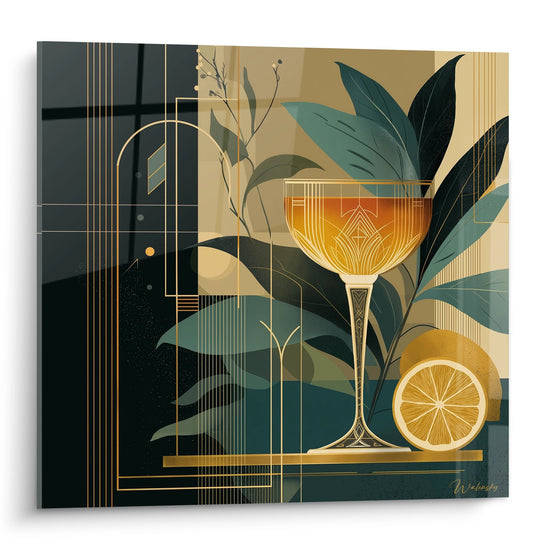 Tableau Cocktail Art Déco - Élégance Dorée - Edition Art déco