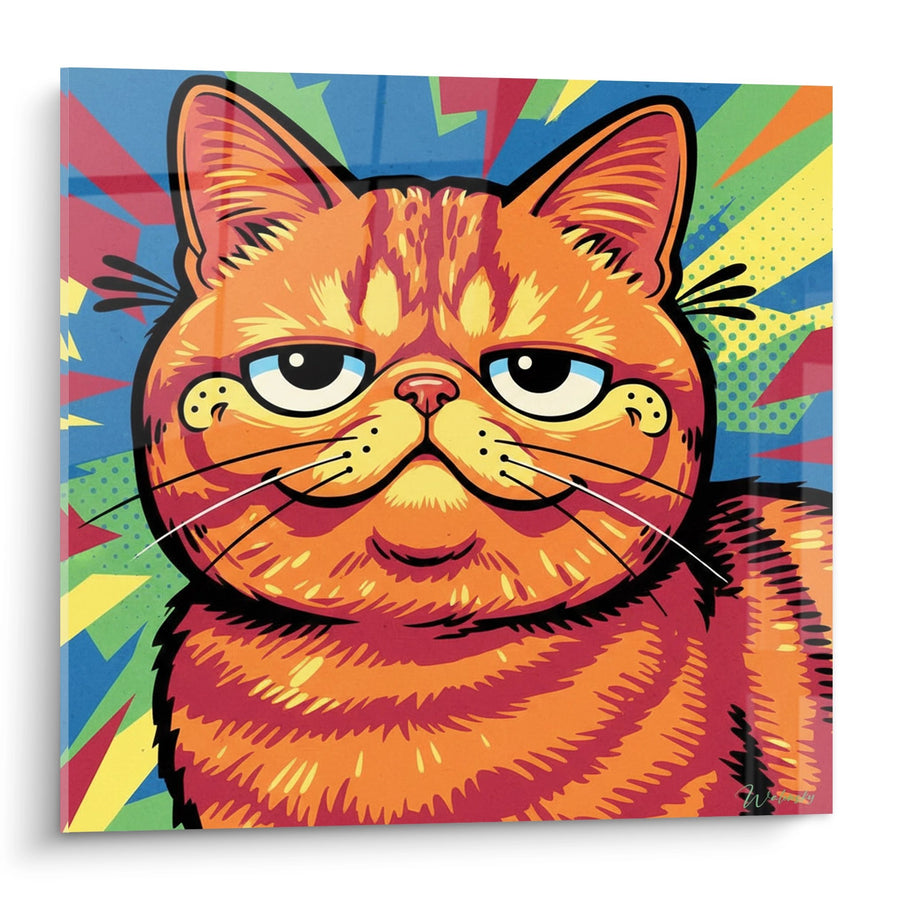 Tableau Chat Pop Art Coloré - Explosion de Couleurs - Edition chat Exotic Shorthair