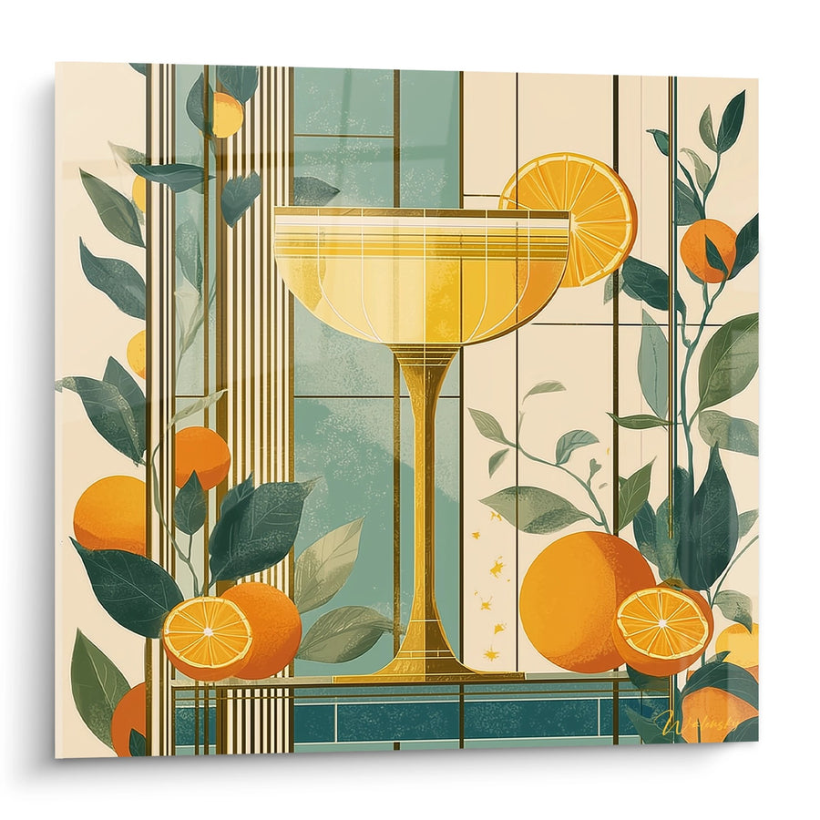 Tableau Cocktail à l'Orange - Élégance Art Déco - Edition Art déco