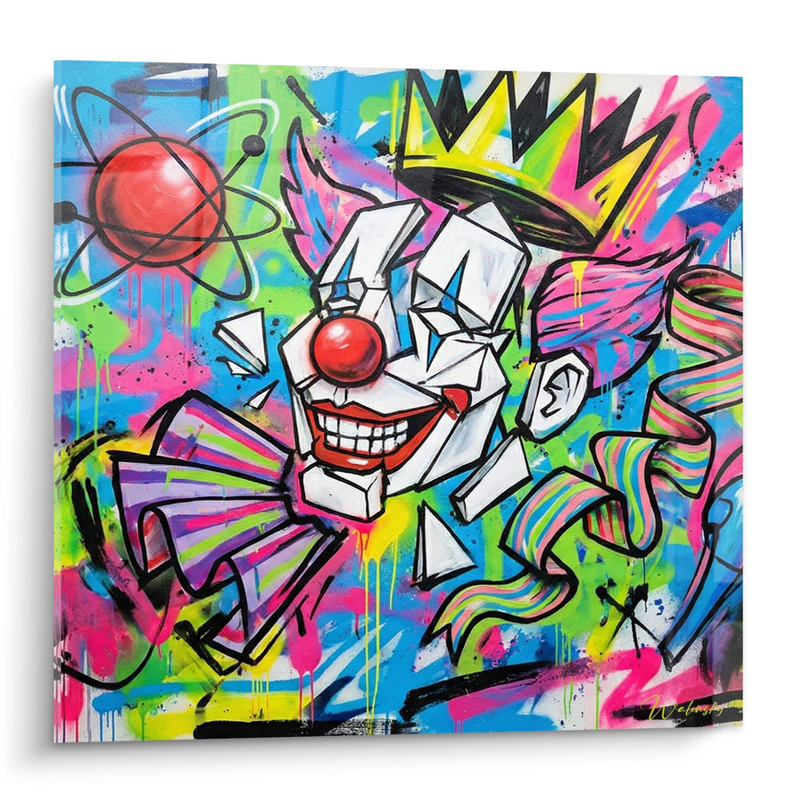 Tableau Clown Graffiti - Joker Urbain - Edition Cirque