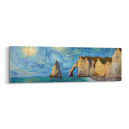 Tableau Falaises d'Etretat - Nuit Étoilée Normande - Edition Normandie