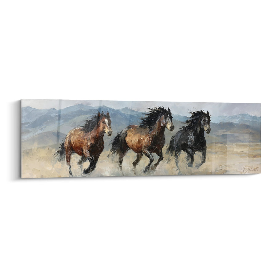 Tableau Chevaux Sauvages - Galop des Pyrénées - Edition Pyrénées