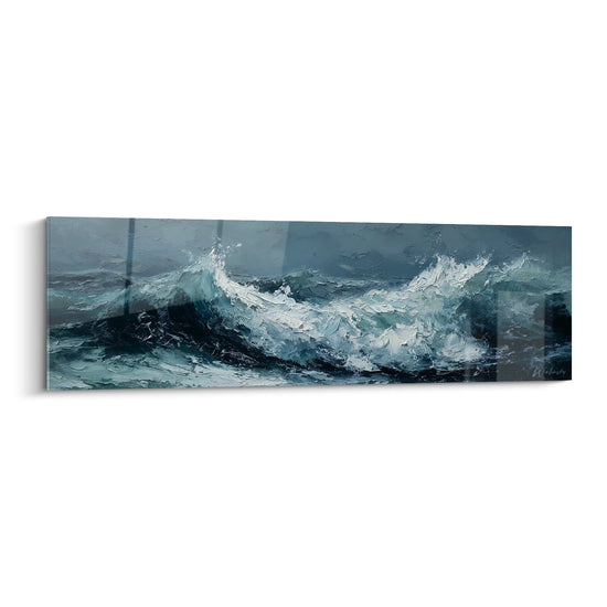 Tableau Vagues Déchaînées - Tempête Marine - Edition Normandie