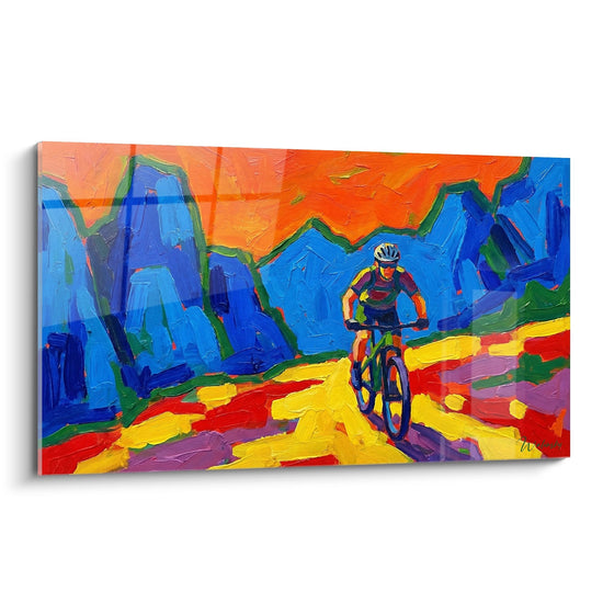 Tableau VTT Montagne Coloré - Trail Explosion - Edition VTT