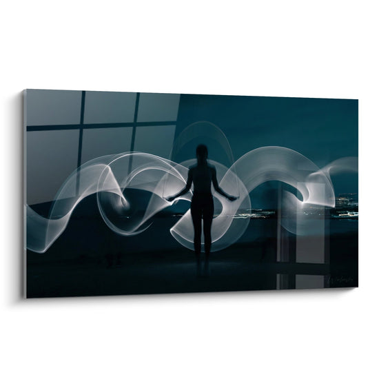 Tableau Silhouette Light Painting - Energie Lumineuse - Edition Crossfit