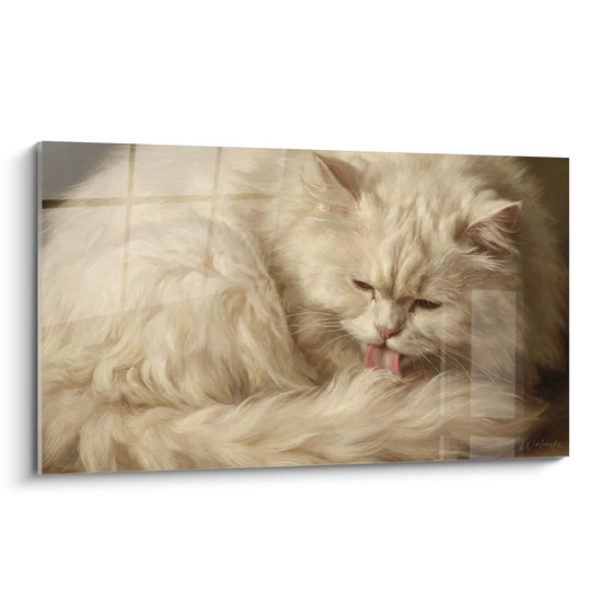 Tableau Chat Persan Toilette - Élégance Féline - Edition chat Persan