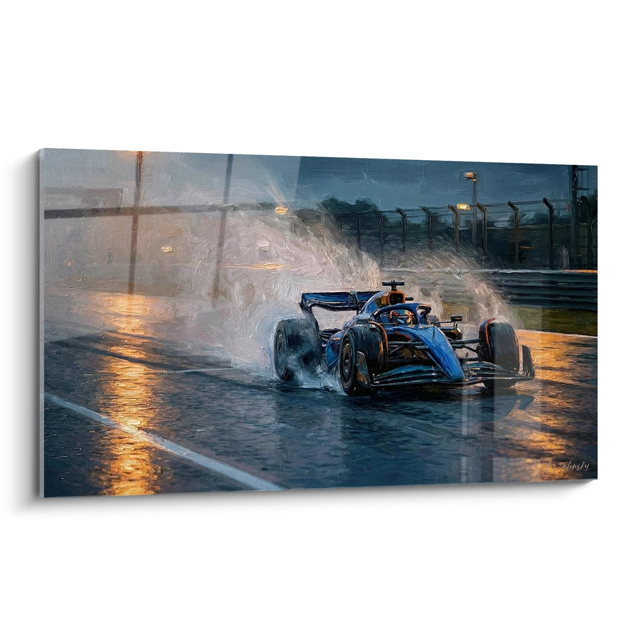 Tableau Formule 1 sous la pluie - Passion sous l'orage - Edition Formule 1