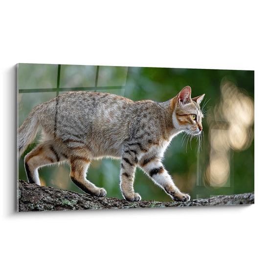 Tableau Chat Sokoke en équilibre - Grâce féline sauvage - Edition chat Sokoke
