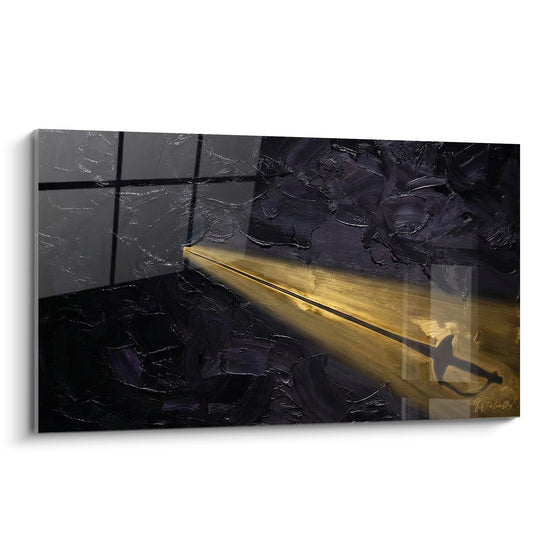 Tableau Épée Dorée - Lumière dans l'Obscurité - Edition Escrime