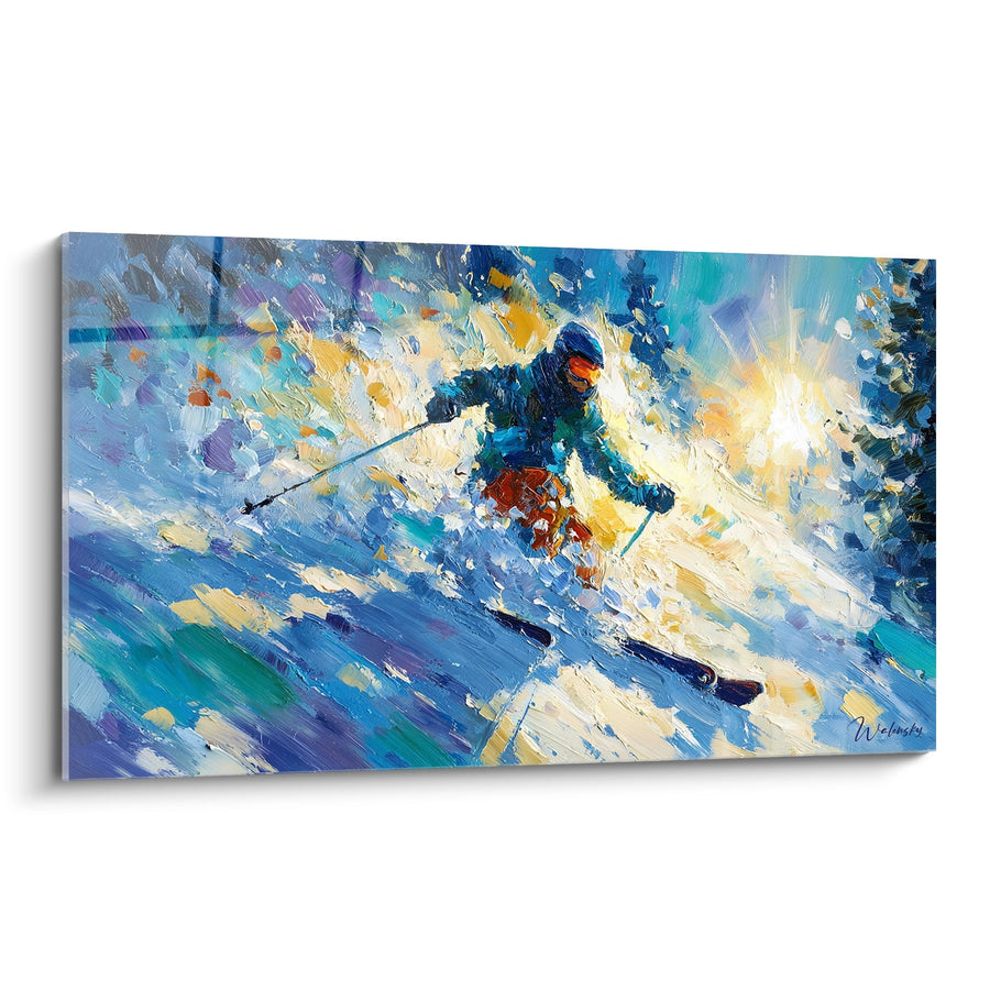 Tableau Skieur en Action - Descente Explosive - Edition Ski