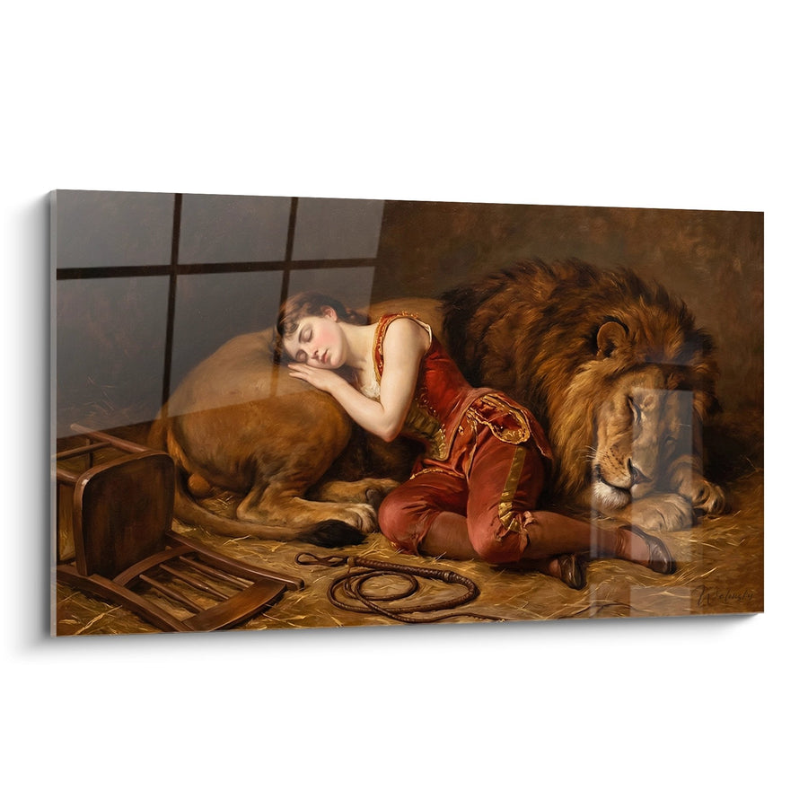 Tableau Dresseur de Lions - La Complicité du Dompteur - Edition Cirque