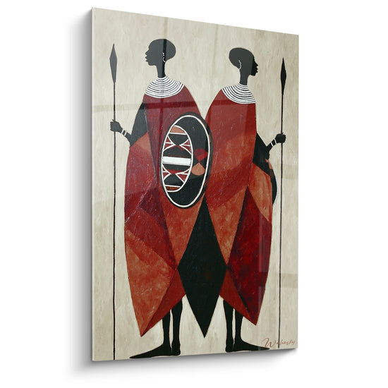 Tableau Guerriers Masai - Gardiens de la Tradition - Edition culture Africaine
