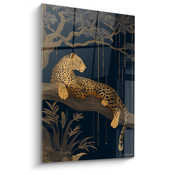 Tableau Léopard Art déco - Élégance Dorée - Edition Art déco