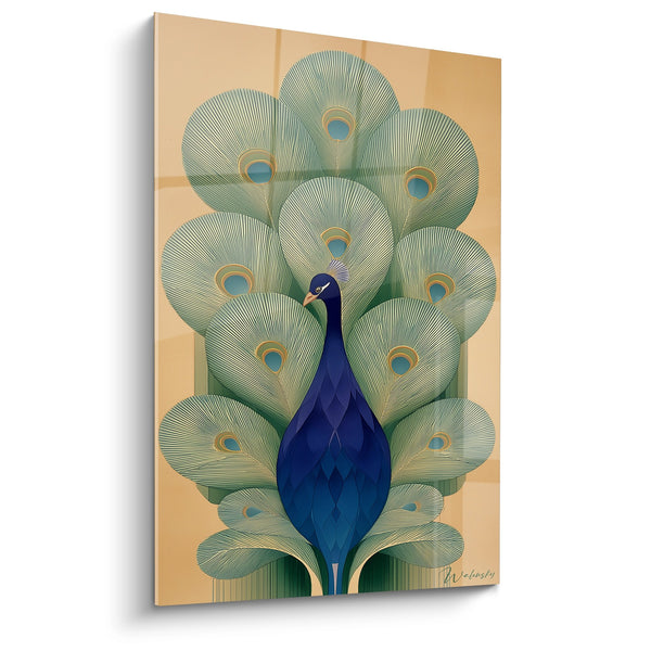 Tableau Paon Art Déco - Élégance Majestueuse - Edition Art déco
