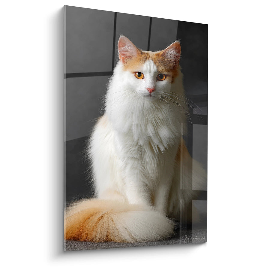 Tableau Chat Turkish Van aux Yeux Dorés - Portrait Majestueux - Edition chat Turkish Van