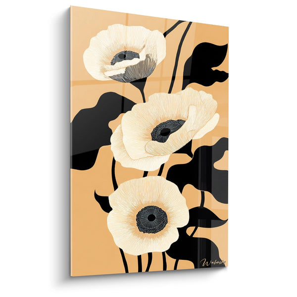 Tableau Fleurs Stylisées - Élégance Moderne - Edition Art déco