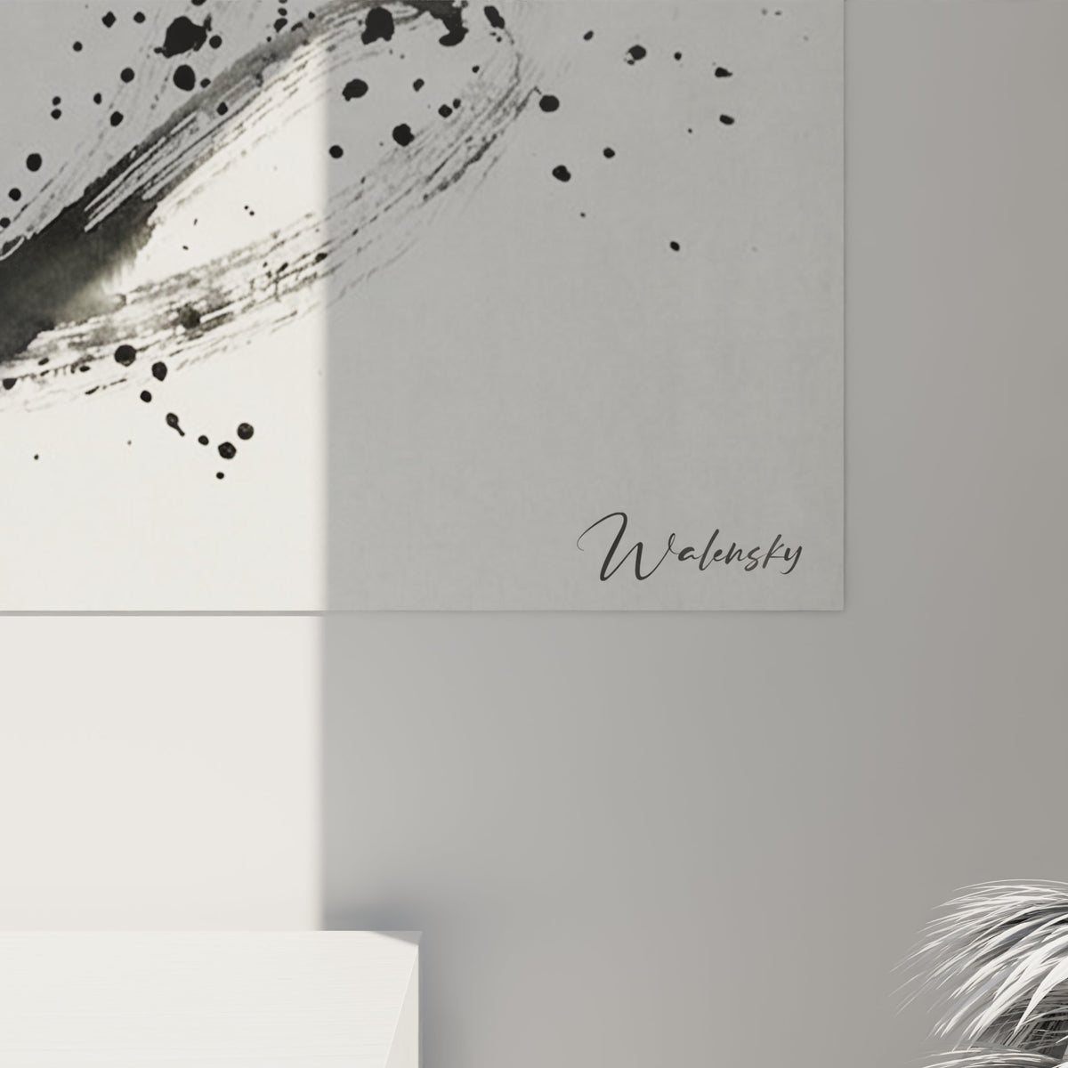 Vue ensemble tableau mural ski nautique abstrait decoration interieure moderne art contemporain