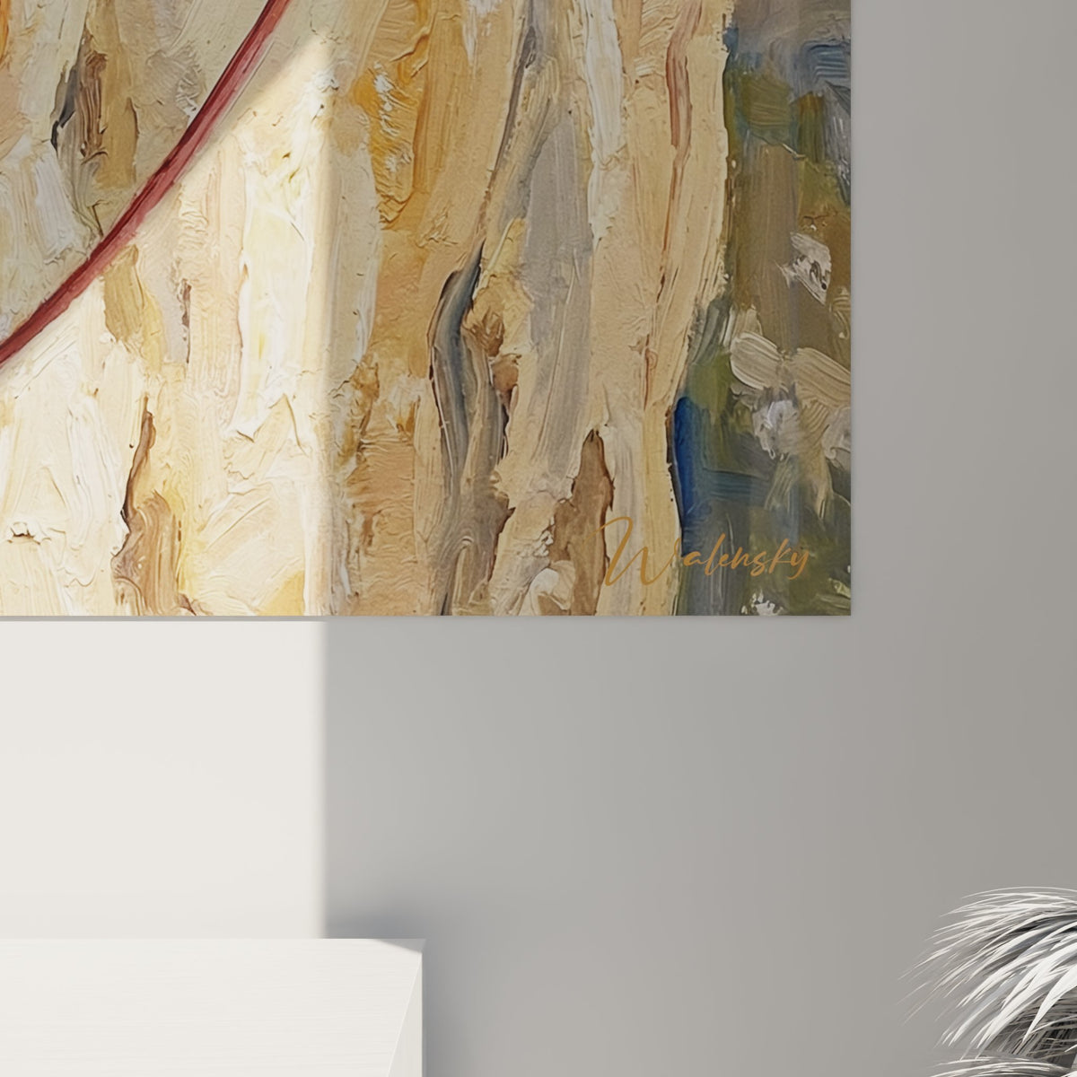 Vue ensemble tableau grimpeur escalade decoration murale sport extreme aventure montagne art contemporain