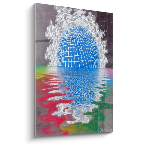 Tableau Abstrait Perspective Ondulante - édition Op Art