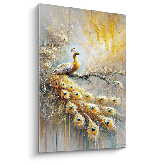 Tableau Ailes d'Or - Edition Paon Animaux