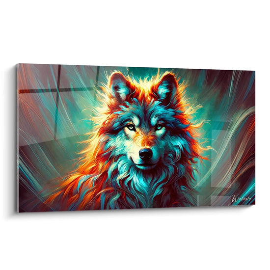 Tableau Alpha du Crépuscule - Édition Loup Animaux