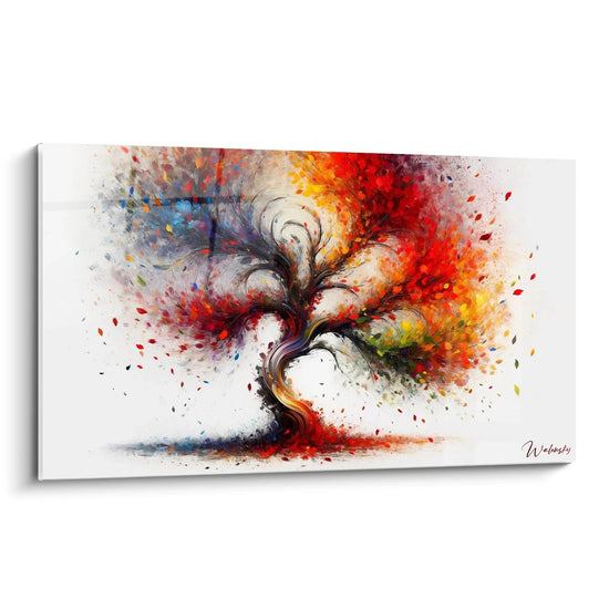 Tableau Arbre de Feu - Édition abstrait coloré