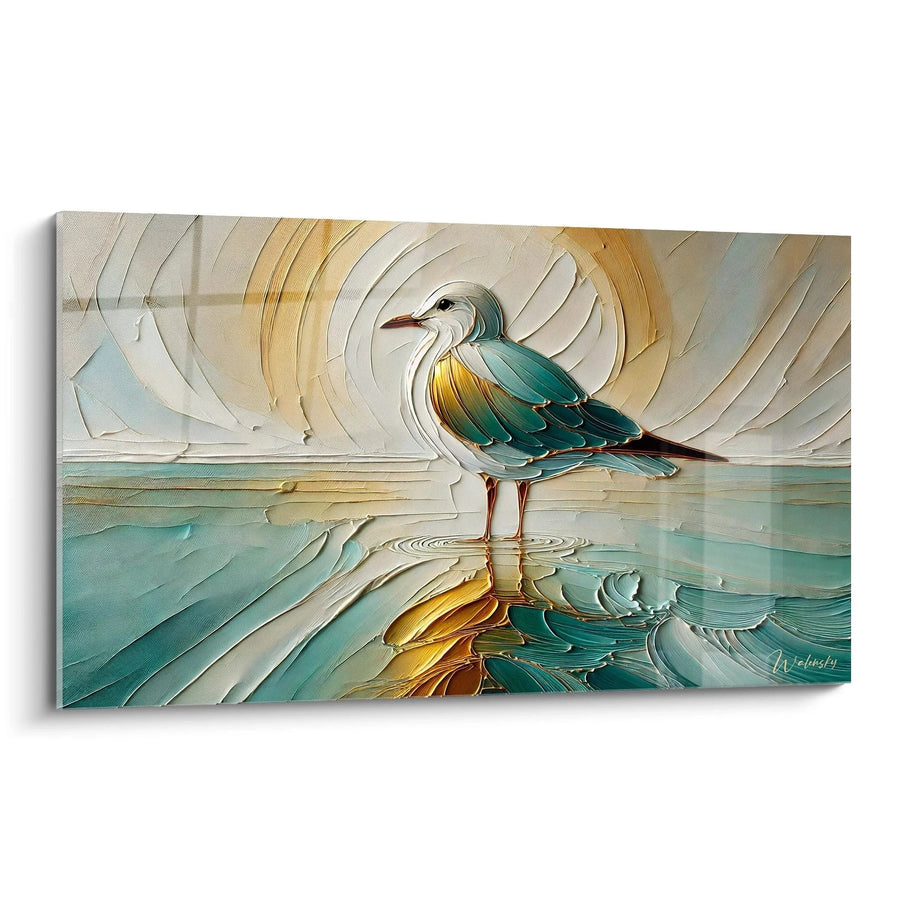 Tableau Au Gré des Vagues - Édition Mouette Animaux