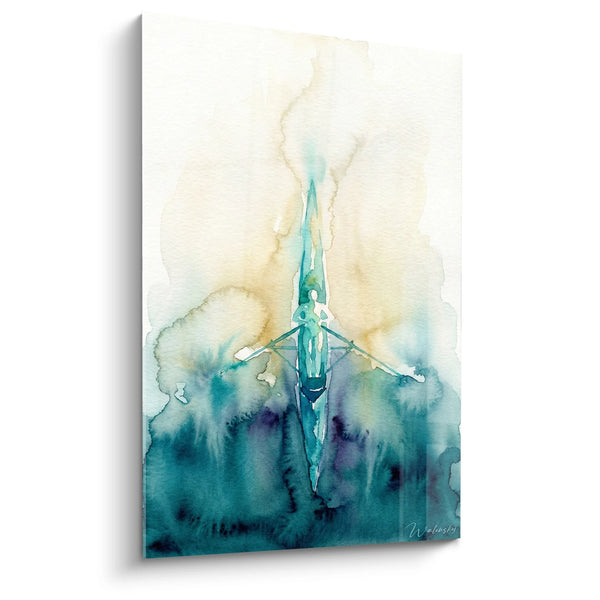 Tableau aviron aquarelle - Rameur en Action - Edition aviron