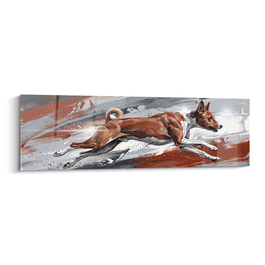 Tableau Chien Basenji en Course Dynamique - Énergie Pure - Edition Basenji