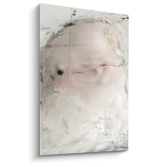 Tableau Beluga blanc cassé et gris fusain griffé - blanc éclatant - Edition Beluga
