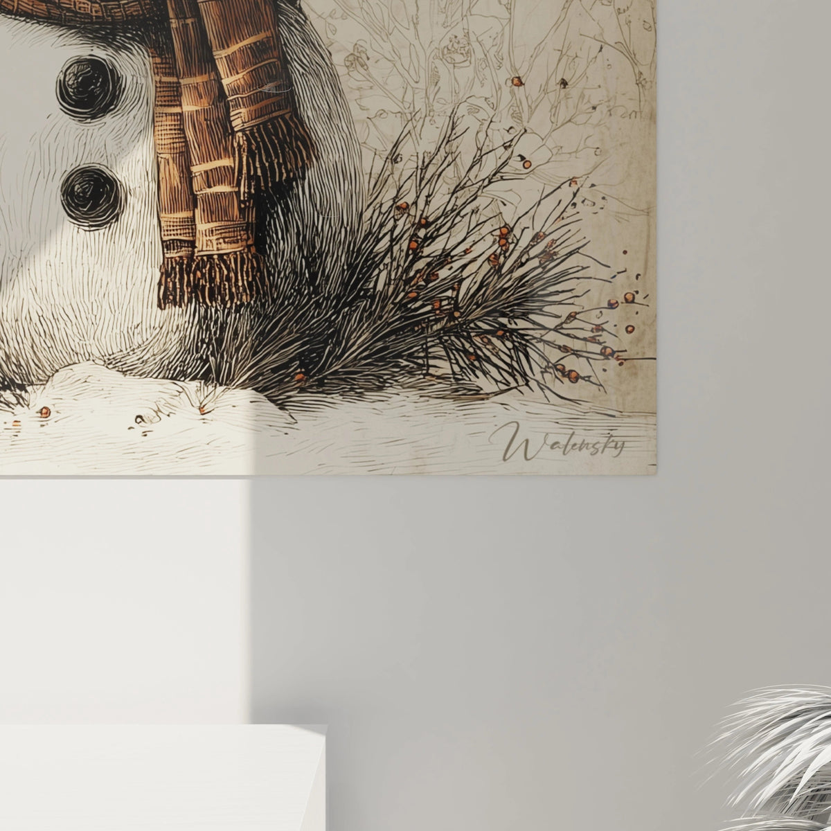 Tableau Bonhomme neige Sourire glacé - édition Noël - Walensky
