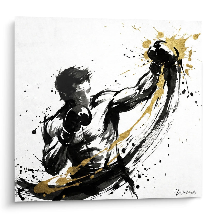 Tableau Boxeur Combat - Puissance Abstraite - Edition Boxe