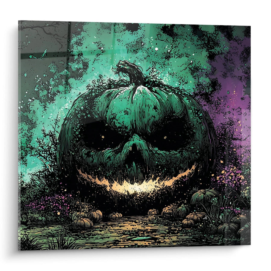 Tableau Citrouille Grimace Ténébreuse - édition halloween