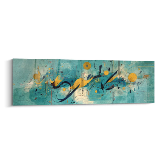 Tableau composition abstraite - Symphonie aquatique - édition calligraphie
