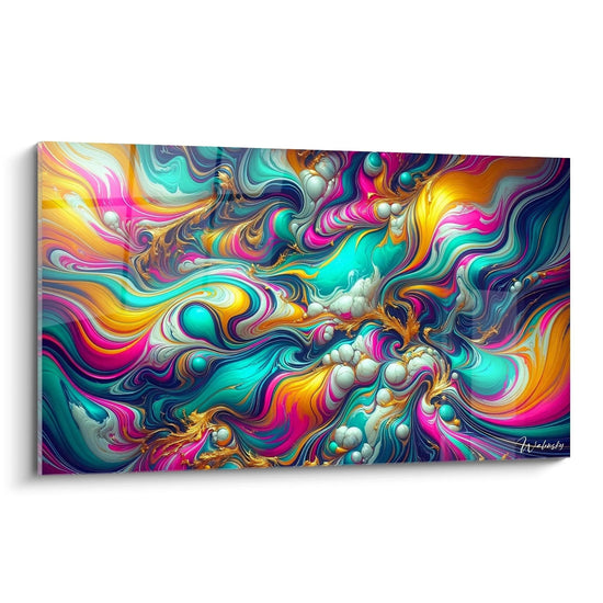 Tableau Cosmic Viscosity - Edition Multicolore Abstrait