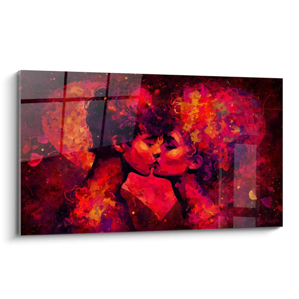 Tableau couple Baiser Passionné - édition saint valentin