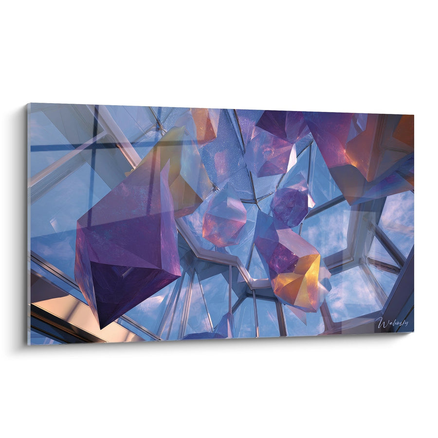 Tableau Cristaux Géométriques - Fragments Lumineux - édition Architecture