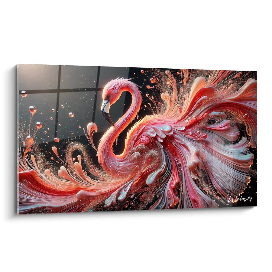 Tableau Danse du Flamant - Edition Style Epoxy