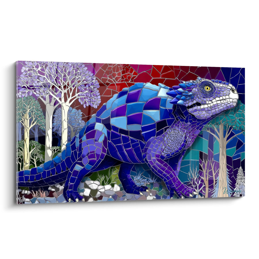 Tableau Dinosaure Mosaïque - Scutosaurus Art Géométrique - édition Scutosaurus