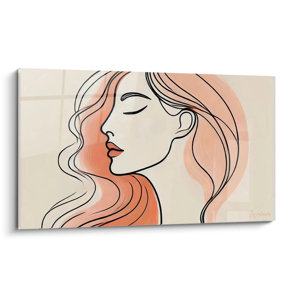 Tableau Douceur linéaire - Edition Visage Abstrait