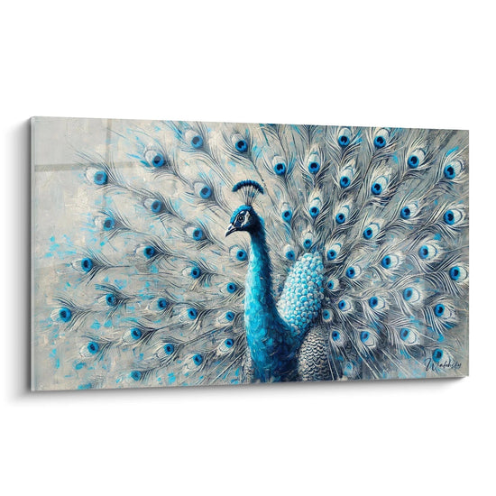 Tableau Éclat Bleu - Edition Paon Animaux