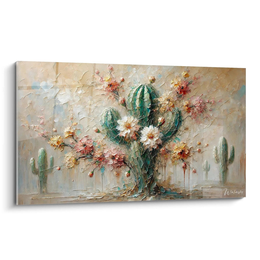 Tableau Éclosion du Désert - Édition Cactus Nature