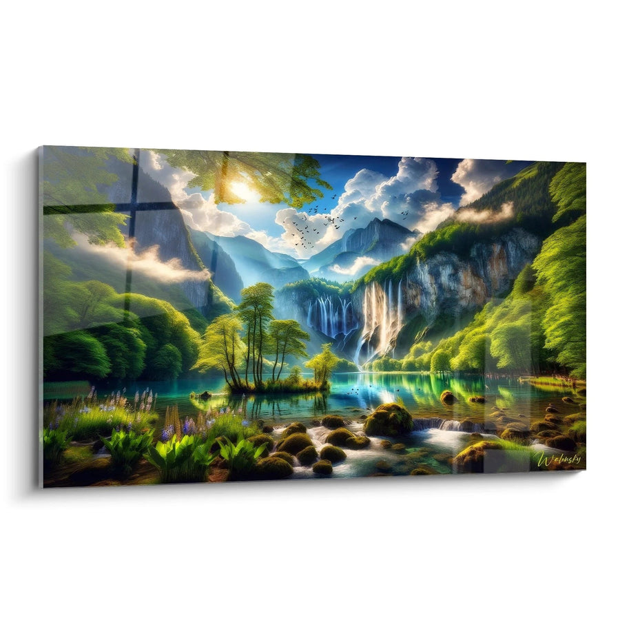 Tableau Éden Vert aux Mille Cascades - Édition Paysage