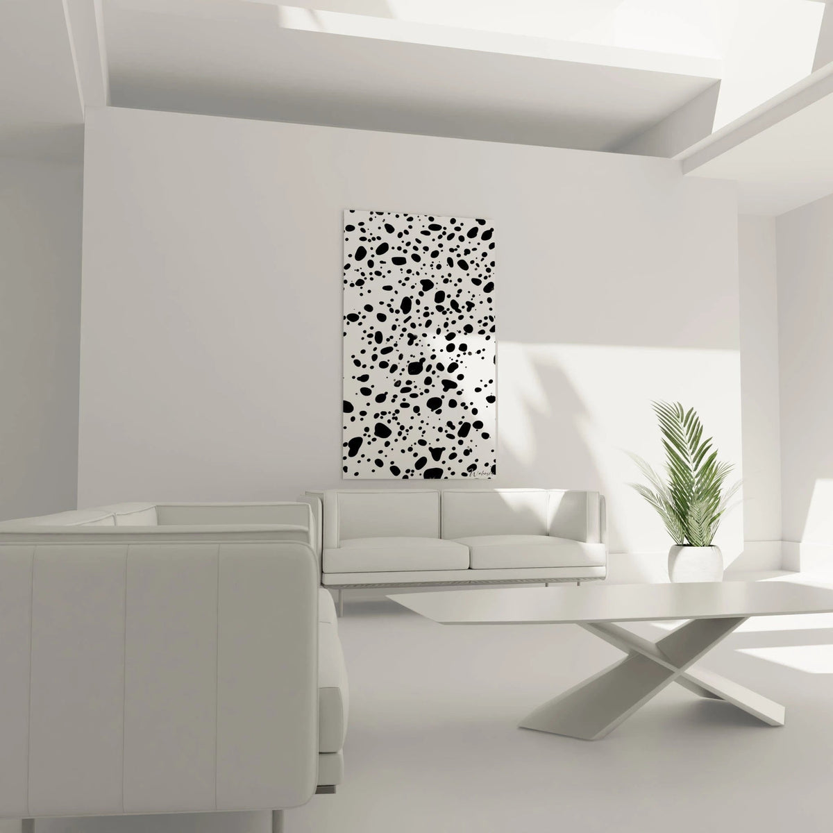 Tableau tacheté noir et blanc de Walensky pour décorer des espaces modernes